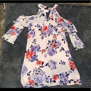 Candie’s off-the-shoulder dress